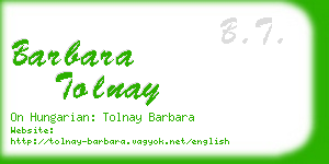 barbara tolnay business card